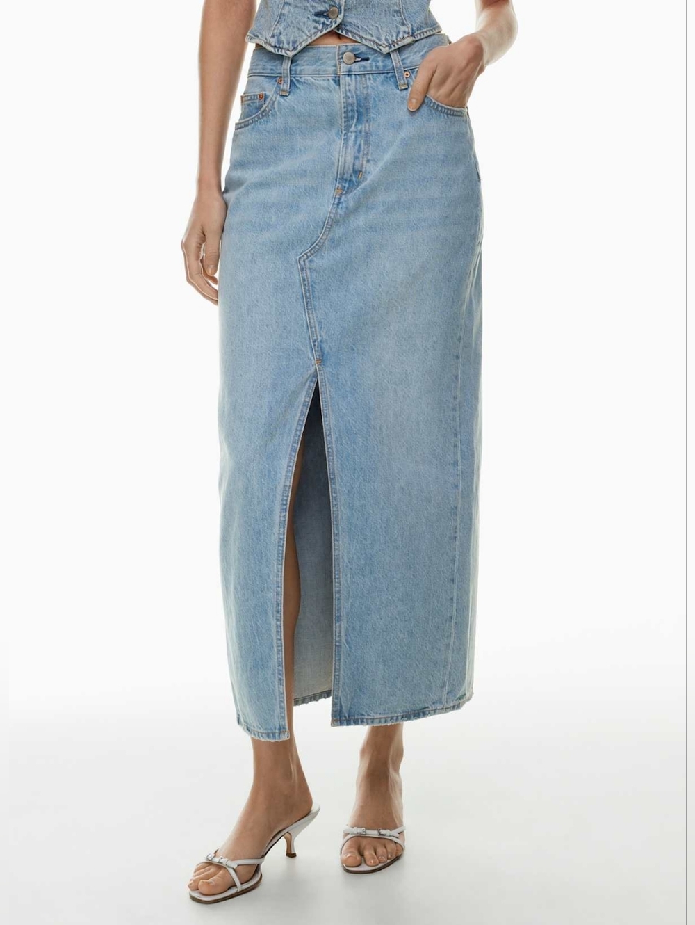 Denim Forum Size 32 The 90's Vintage Maxi Jean Skirt